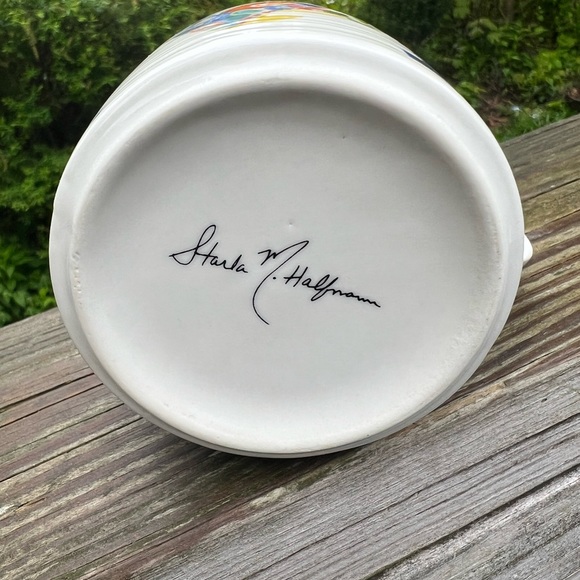 Starla M. Halfmann Mug Letter M Floral 4” Height - Picture 5 of 11